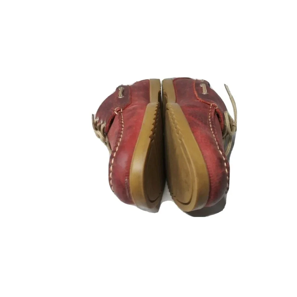 Allen Edmonds Harbour  Boat Shoes Mens Size 10 D Rustic Chilli Red